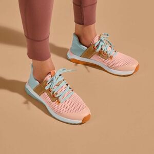 Olukai Sporty Wailuku Women’s Athletic Mesh Sneaker Orange Peach Swell Teal